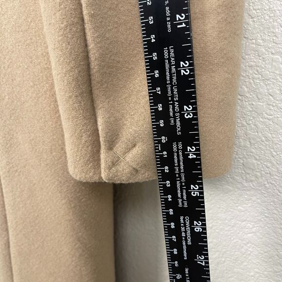 Zara x Kaia Gerber Wool Blend Long Overcoat Camel Large Classic Capsule Timeless - Picture 14 of 16